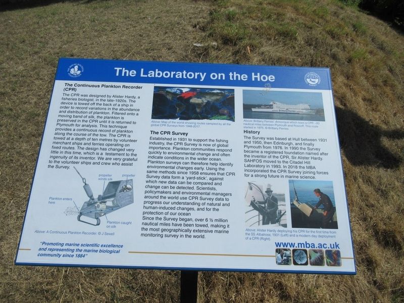 The Laboratory on the Hoe Marker. Click for full size. The Laboratory on the Hoe Marker image. Click for full size.