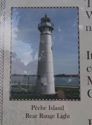 Pêche Island Rear Range Light Marker - Upper Left Image image. Click for full size.
