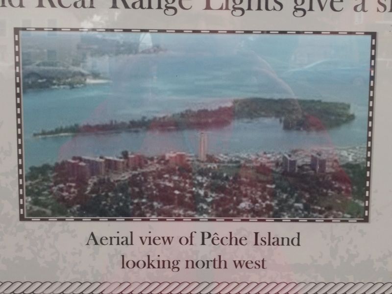 Pêche Island Rear Range Light Marker - Lower Left Image image. Click for full size.
