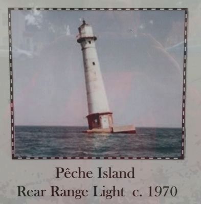 Pêche Island Rear Range Light Marker - Lower Middle Image image. Click for full size.