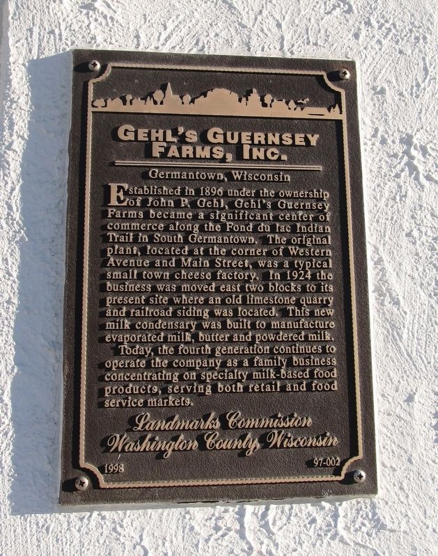 Gehls Guernsey Farms, Inc. Marker. Click for full size. Gehls Guernsey Farms, Inc. Marker image. Click for full size.