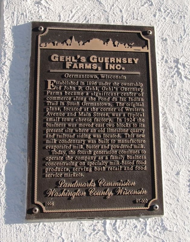Gehls Guernsey Farms, Inc. Marker image. Click for full size.