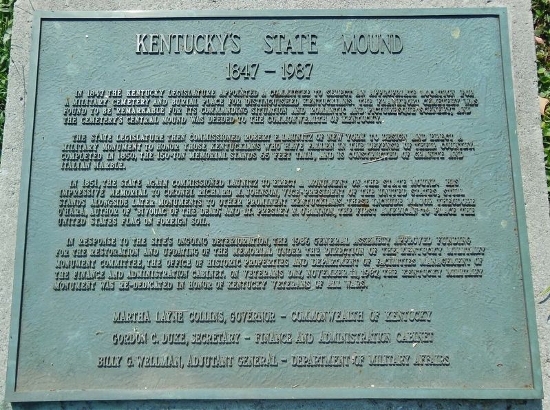 Kentucky's State Mound Marker. Click for full size. Kentucky's State Mound Marker image. Click for full size.