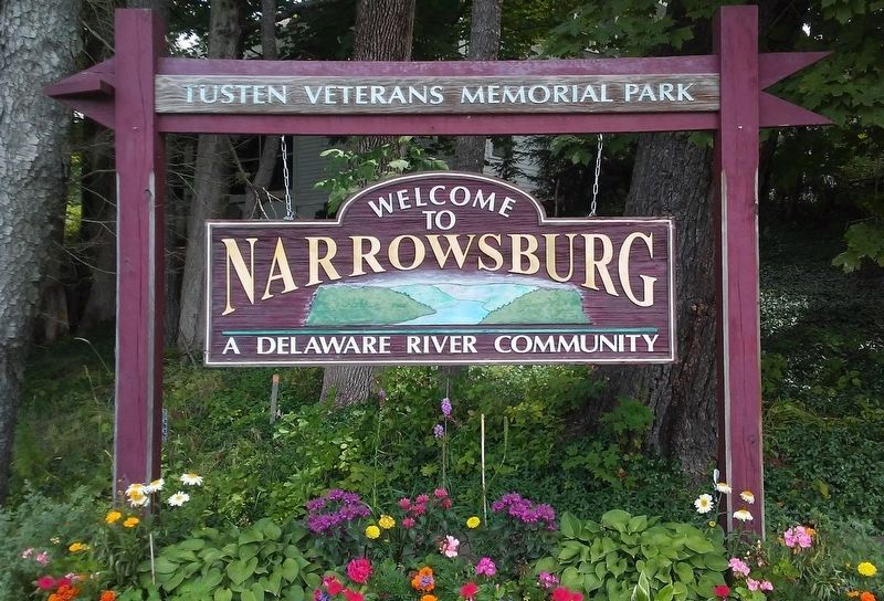Narrowsburg Welcome Sign at the Park. Click for full size. Narrowsburg Welcome Sign at the Park image. Click for full size.