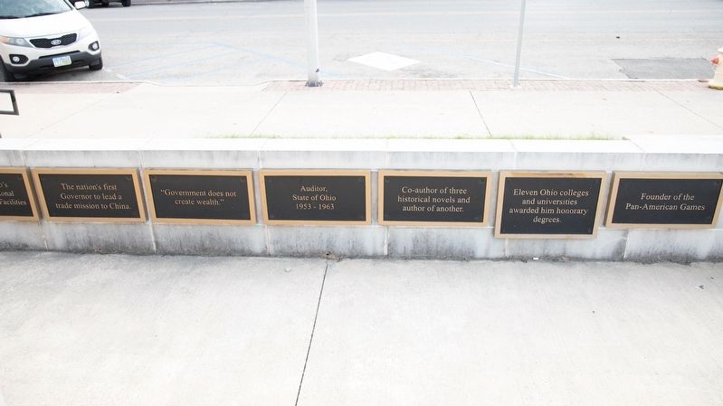 Tablets on front wall of the memorial, left side image. Click for full size.