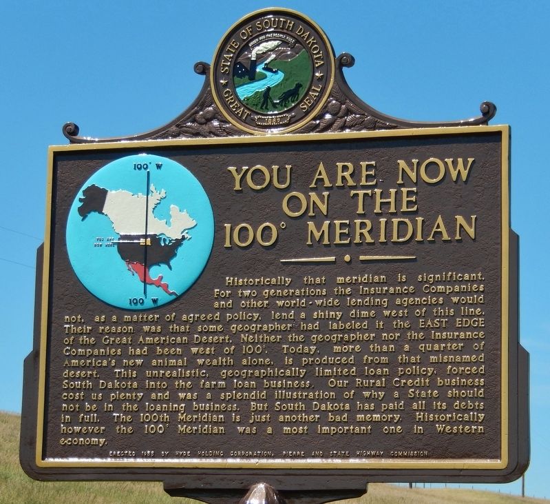 You are now on the 100 Meridian Marker image. Click for full size.