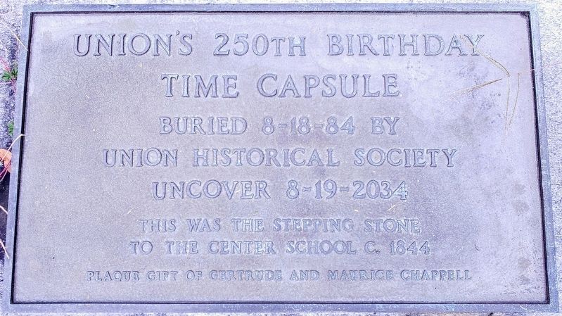 Unions 250th Birthday Time Capsule Marker image. Click for full size.