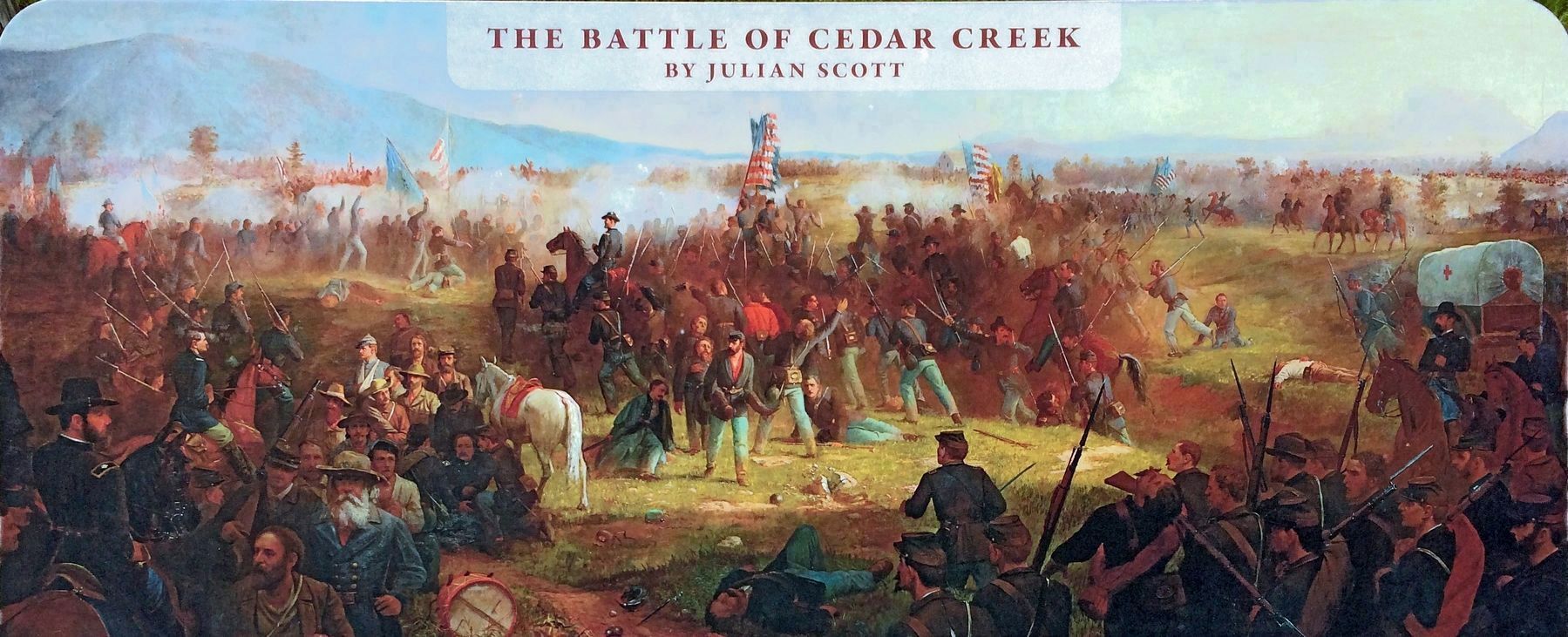 The Battle of Cedar Creek<br>by Julian Scott image. Click for full size.