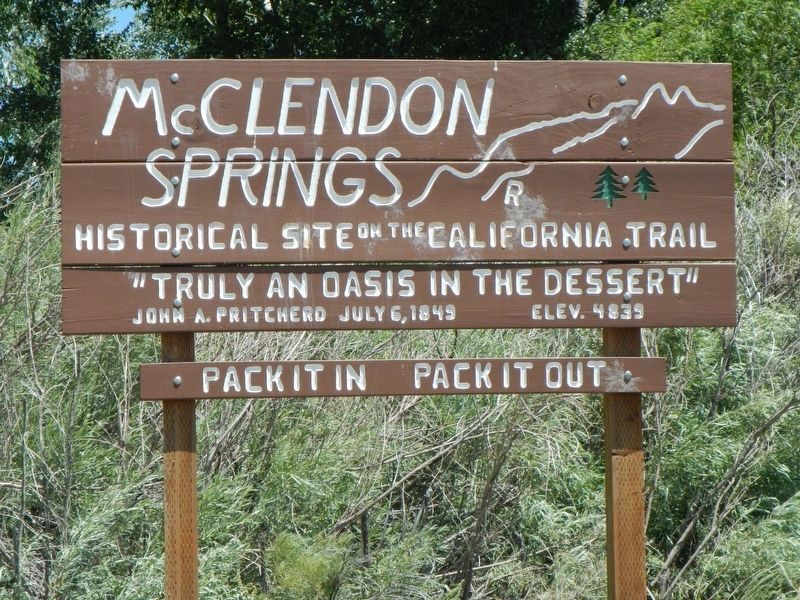 Mc Clendon Springs Marker image. Click for full size.