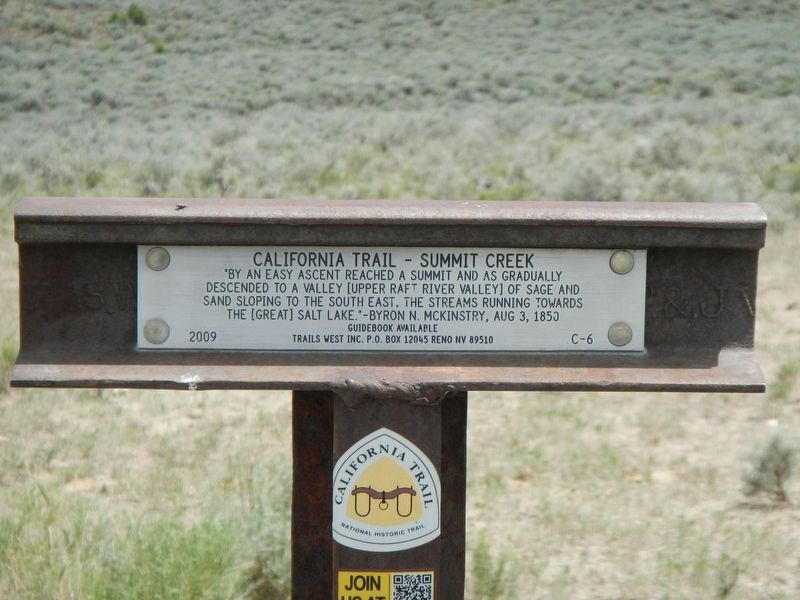 California Trail - Summit Creek Marker image. Click for full size.