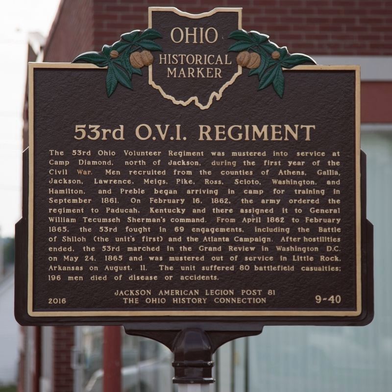 53rd O.V.I. Regiment Marker Side image. Click for full size.
