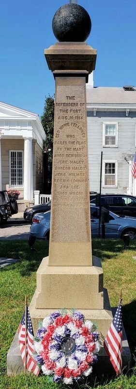 The Defenders Of The Fort Marker (South Face). Click for full size. The Defenders Of The Fort Marker (South Face) image. Click for full size.
