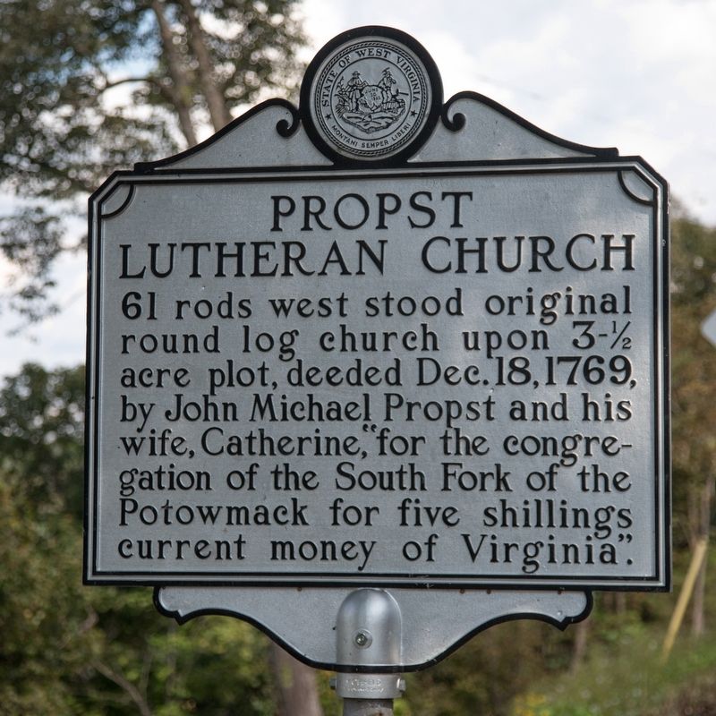 Propst Lutheran Church Marker image. Click for full size.