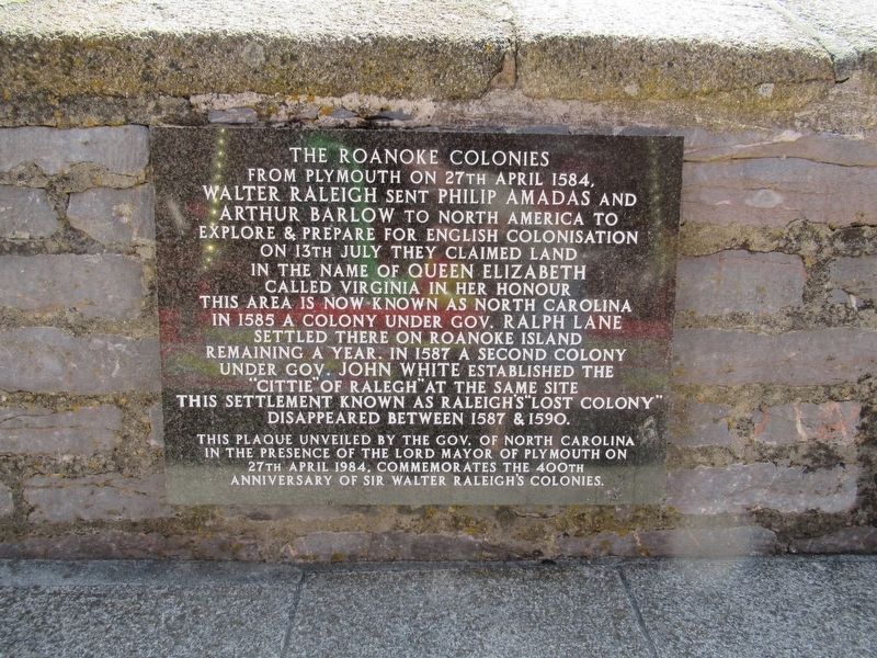 The Roanoke Colonies Marker image. Click for full size.