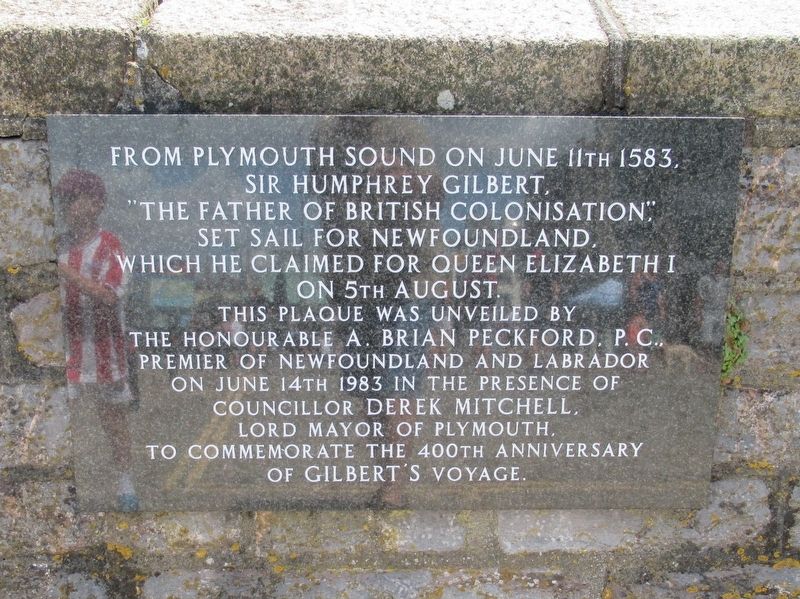Sir Humphey Gilbert�s Voyage Marker image. Click for full size.
