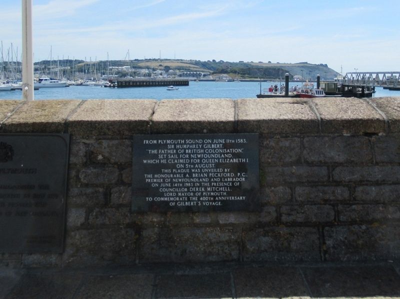Sir Humphey Gilbert�s Voyage Marker image. Click for full size.