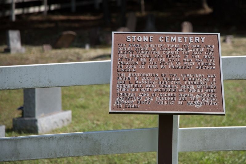 Stone Cemetery Historical Marker image. Click for full size.