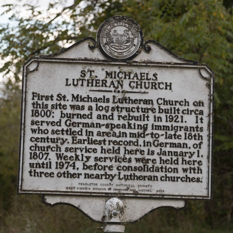 St. Michaels Lutheran Church side of marker image. Click for full size.