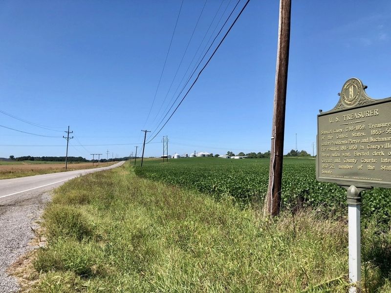 U. S. Treasurer Marker looking north on KY-109. image. Click for full size.