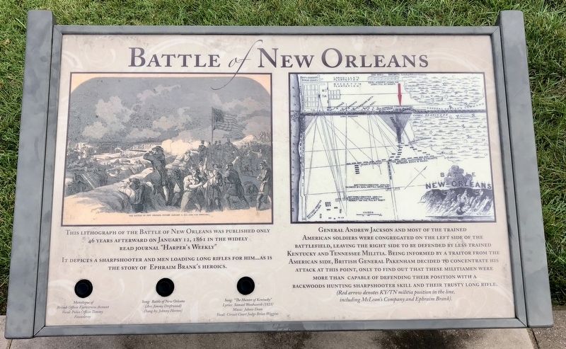 Battle of New Orleans Marker image. Click for full size.