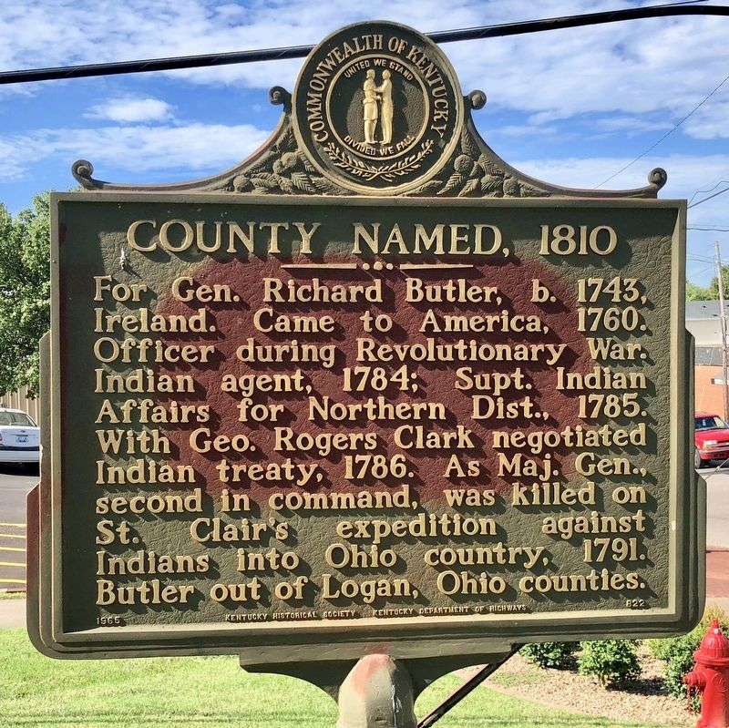 County Named, 1810 Marker. Click for full size. County Named, 1810 Marker image. Click for full size.