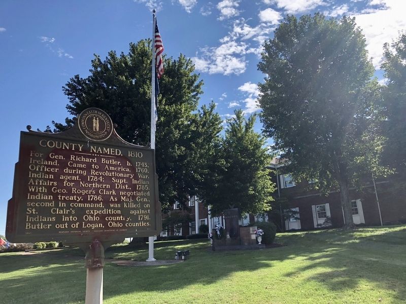 County Named, 1810 Marker at the Butler County Courthouse.. Click for full size. County Named, 1810 Marker at the Butler County Courthouse. image. Click for full size.