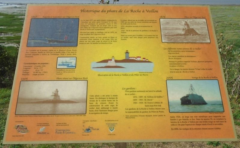 Historique du phare de La Roche � Veillon Marker image. Click for full size.