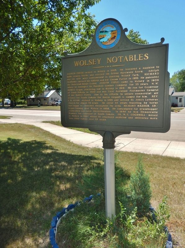 Wolsey Notables (<i>marker side 2; tall view</i>) image. Click for full size.