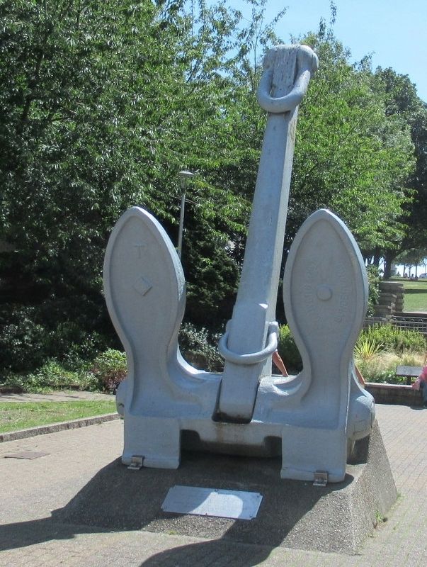 Anchor from H.M.S. Ark Royal Marker image. Click for full size.
