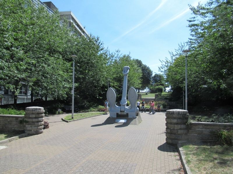 Anchor from H.M.S. Ark Royal Marker image. Click for full size.