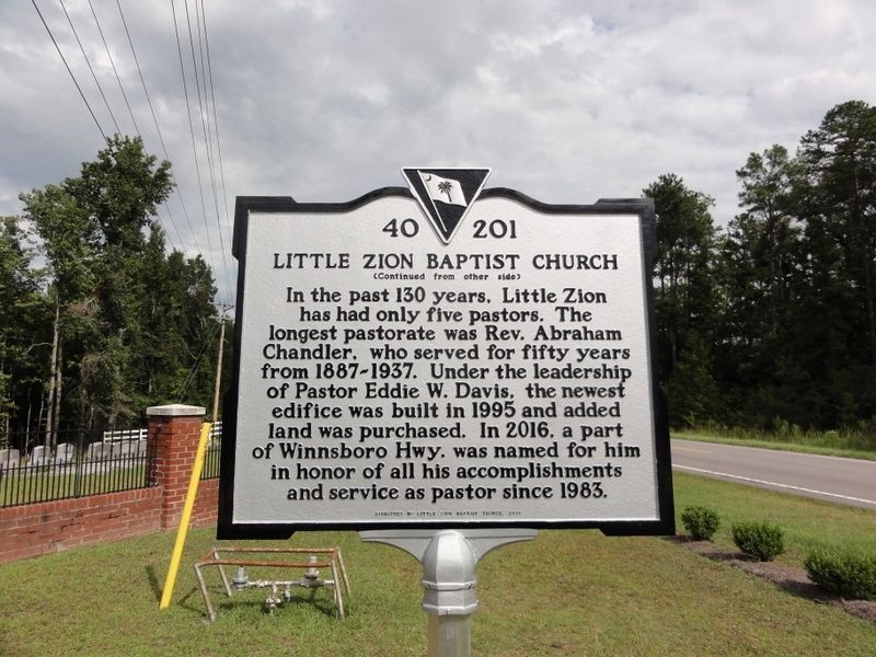 Little Zion Baptist Church Historical Marker