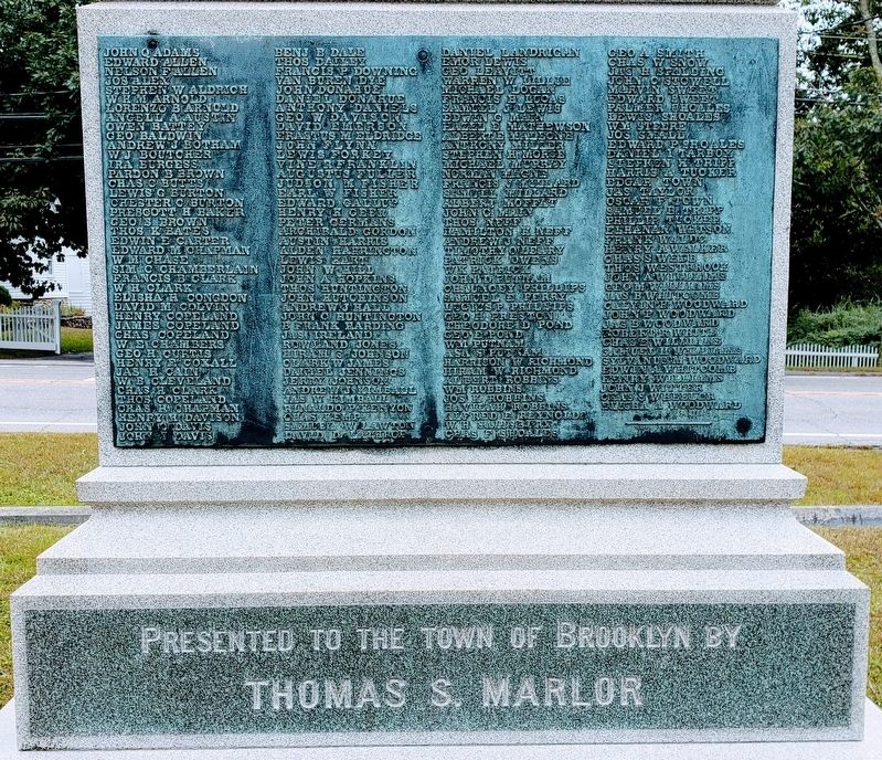 Brooklyn Civil War Monument Marker. Click for full size. Brooklyn Civil War Monument Marker image. Click for full size.