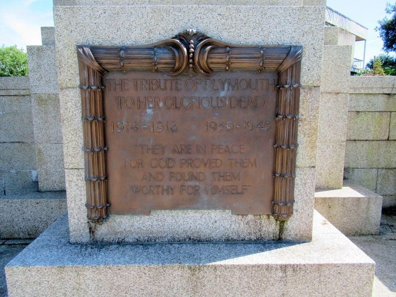 Tribute of Plymouth Memorial. Click for full size. Tribute of Plymouth Memorial image. Click for full size.