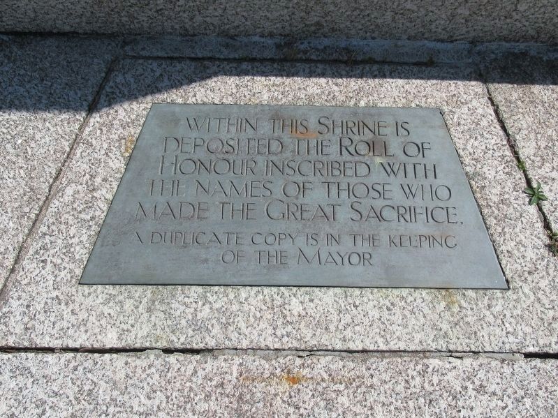 Tribute of Plymouth Memorial image. Click for full size.