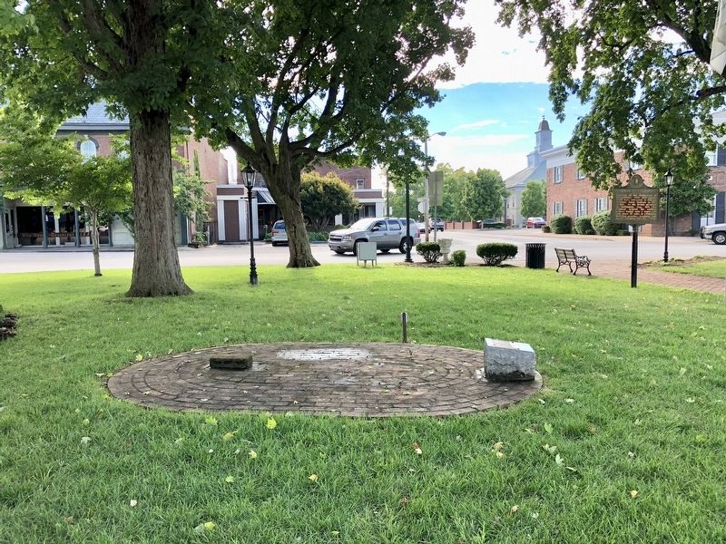 6 Pdr Field Cannon Marker - Cannon was removed about 3 weeks prior to this photo. image. Click for full size.