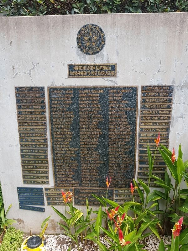 A nearby memorial to members of the American Legion in Guatemala image. Click for full size.