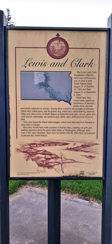Lewis and Clark Marker (<i>tall view</i>) image. Click for full size.