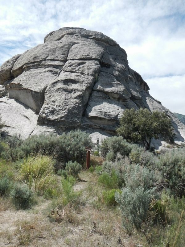 California Trail -- Silent City of Rocks Marker. Click for full size. California Trail -- Silent City of Rocks Marker image. Click for full size.