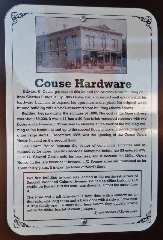Couse Hardware Marker. Click for full size. Couse Hardware Marker image. Click for full size.