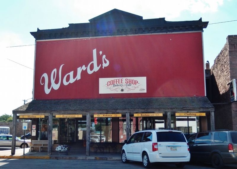 Ward's Store & Bakery (<i>front view; marker visible at left</i>) image. Click for full size.