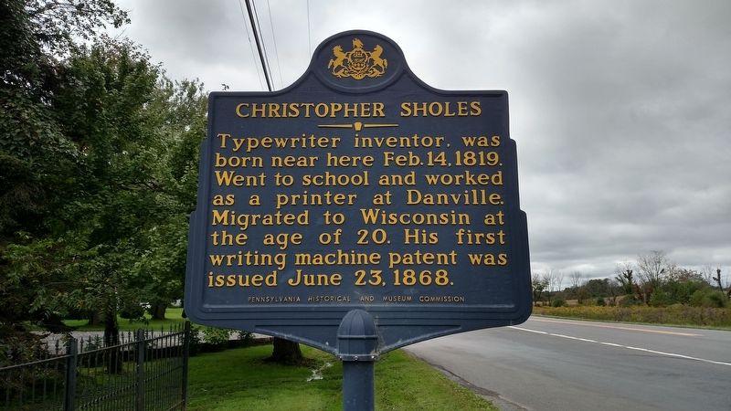 Christopher Sholes Marker image. Click for full size.
