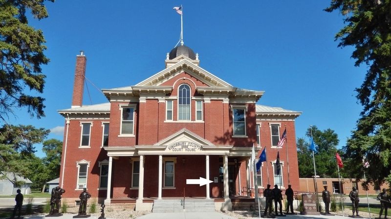 Kingsbury County Courthouse (<i>wide view; marker visible near front entrance</i>). Click for full size. Kingsbury County Courthouse (<i>wide view; marker visible near front entrance</i>) image. Click for full size.