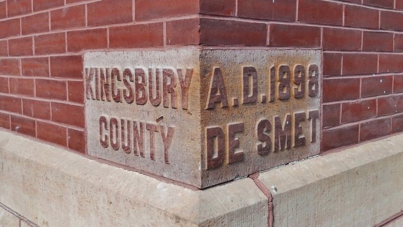 Kingsbury County Courthouse Cornerstone. Click for full size. Kingsbury County Courthouse Cornerstone image. Click for full size.