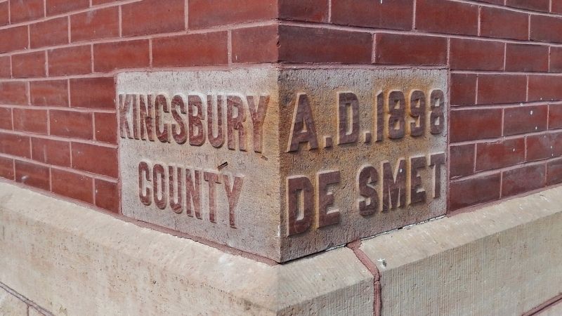 Kingsbury County Courthouse Cornerstone image. Click for full size.