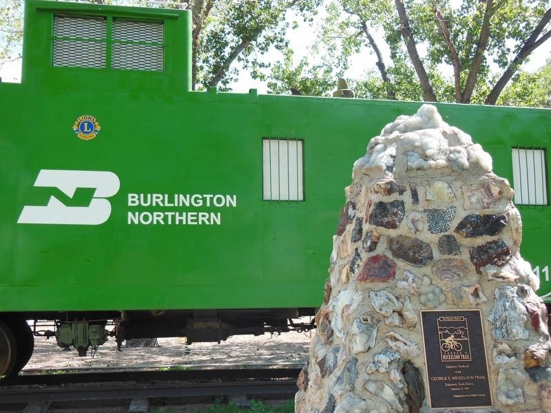Mickelson Trail: Milepost Zero Plaque (<i>located near marker</i>). Click for full size. Mickelson Trail: Milepost Zero Plaque (<i>located near marker</i>) image. Click for full size.