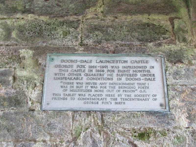 Dooms-Dale Launceston Castle Marker. Click for full size. Dooms-Dale Launceston Castle Marker image. Click for full size.