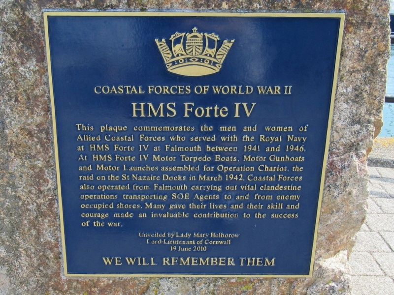 HMS Forte IV Marker image. Click for full size.