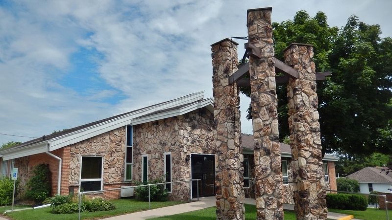 Oscoda United Methodist Church (<i>wide view; southwest corner</i>). Click for full size. Oscoda United Methodist Church (<i>wide view; southwest corner</i>) image. Click for full size.