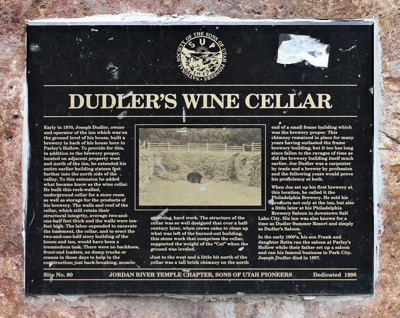 Dudler's Wine Cellar Marker image. Click for full size.