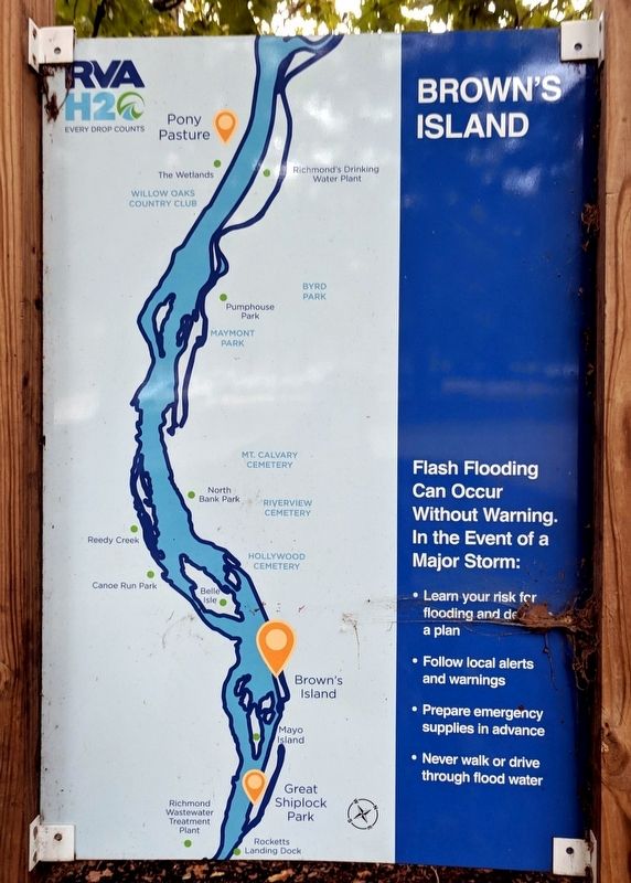 Brown's Island Marker image. Click for full size.